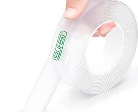 Double Sided Tape Heavy Duty(Extra Large 16.5FT), Nano Adhesive Mounting Tape Wall Decor,Sticky Picture Hanging Adhesive Strips Poster Tape