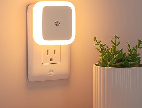 Sujeet Night Light, Night Lights Plug into Wall 4-Pack, Nightlight Plug in Night Light, Dusk to Dawn Night Lamp Led Night Light for Kids Bedroom, Bathroom, Hallway Warm White